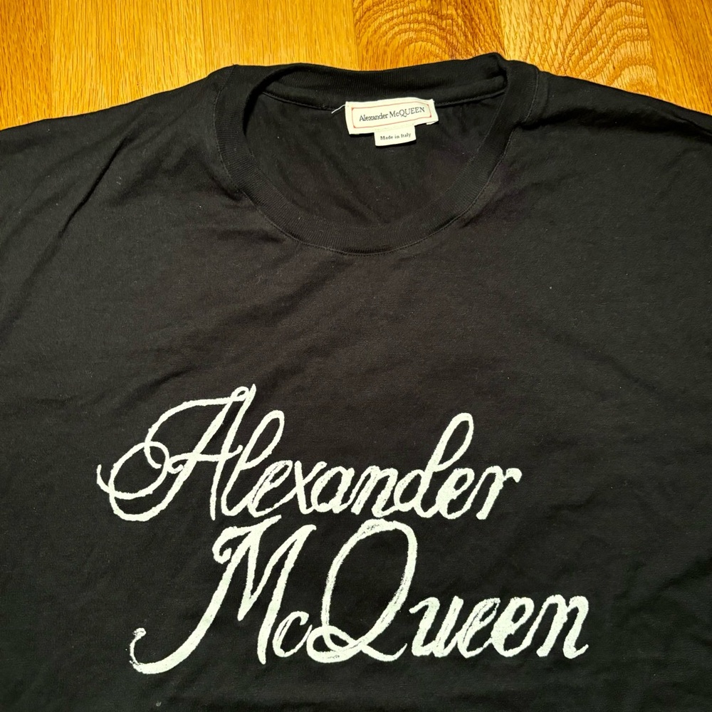 Alexander Mcqueen Rare Script Tshirt - image 2